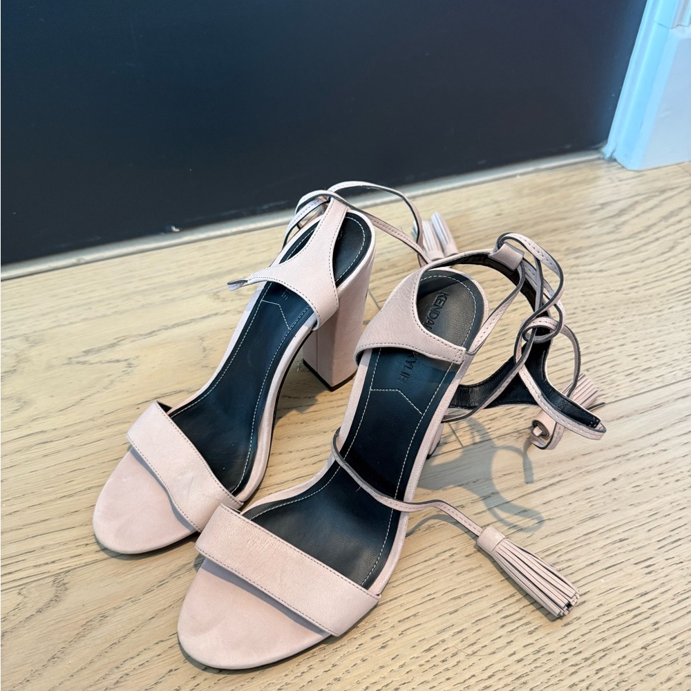 KENDALL+KYLIE Blush Block Heel Sandals, Size 7.5
